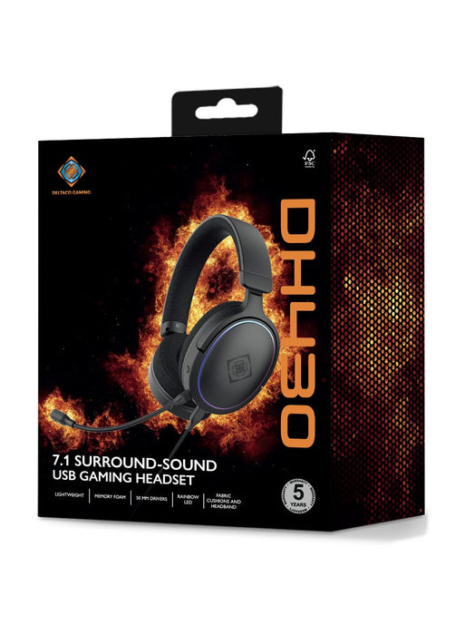 EAN 7333048060808 - Deltaco Gaming GAM-162 auricular y casco Auriculares Alámbrico Diadema Juego USB Type-C / USB Type-A Negr imagen 12