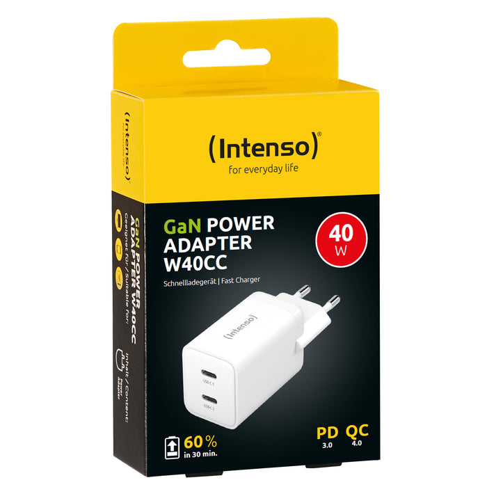 EAN 4034303033348 - Intenso POWER ADAPTER 2XUSB-C GAN/7804012 Universal Blanco Corriente alterna Carga rápida Interior imagen 3
