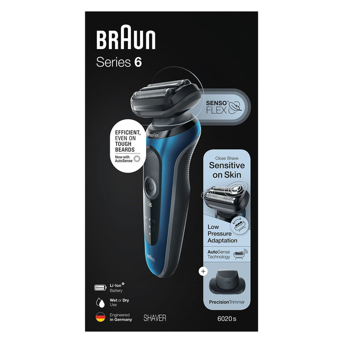 EAN 4210201432968 - Braun Series 6 61-B1200s Máquina de afeitar de láminas Recortadora Negro, Azul imagen 12