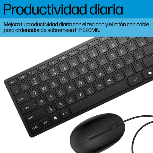 EAN 5715063731307 - HP Wired Desktop 320MK Mouse and Keyboard teclado Ratón incluido USB Negro imagen 2