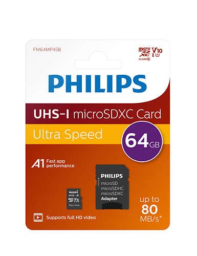 EAN 8719274666868 - Philips FM64MP45B/00 memoria flash 64 GB MicroSDXC UHS-I Clase 10 imagen 2