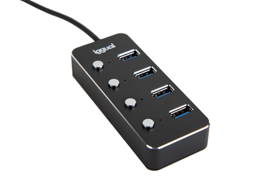 EAN 8435364318485 - iggual IGG318485 hub de interfaz USB 3.2 Gen 1 (3.1 Gen 1) Type-C 5000 Mbit/s Negro imagen 3