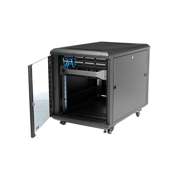 EAN 0065030845595 - StarTech.com RK1236BKF armario rack Rack o bastidor independiente Negro imagen 5