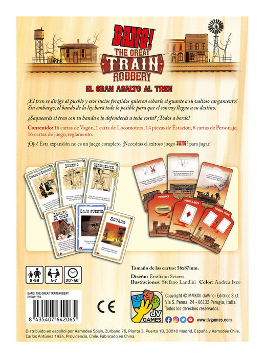 EAN 8435407642065 - Asmodee EEDVBA09 juego de tablero Bang! El gran asalto al tren 40 min Juego De Cartas Interpretación de r imagen 4