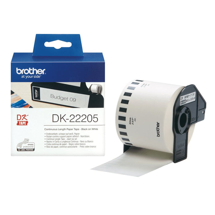 EAN 3607766628195 - Brother DK-22205 cinta para impresora de etiquetas Negro sobre blanco imagen 1