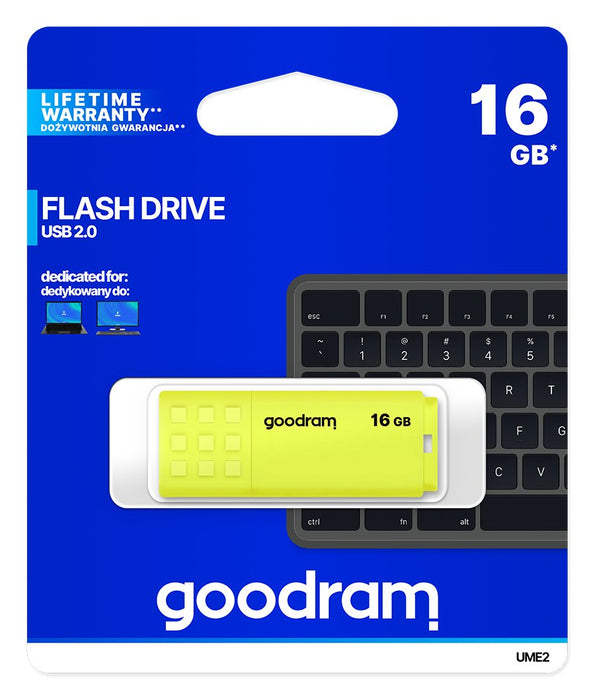 EAN 5908267935668 - Goodram UME2 unidad flash USB 16 GB USB tipo A 2.0 Amarillo imagen 5