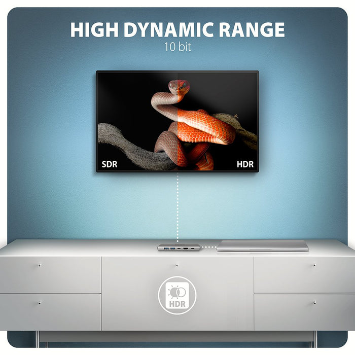 EAN 8595247908056 - Axagon HMC-6G2L base para portátil y replicador de puertos Alámbrico USB 3.2 Gen 2 (3.1 Gen 2) Type-C Alu imagen 6