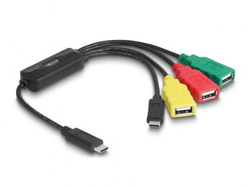 EAN 4043619642038 - DeLOCK 64203 cambiador de género para cable 3 x USB-A female + 1 x USB-C Multicolor imagen 1