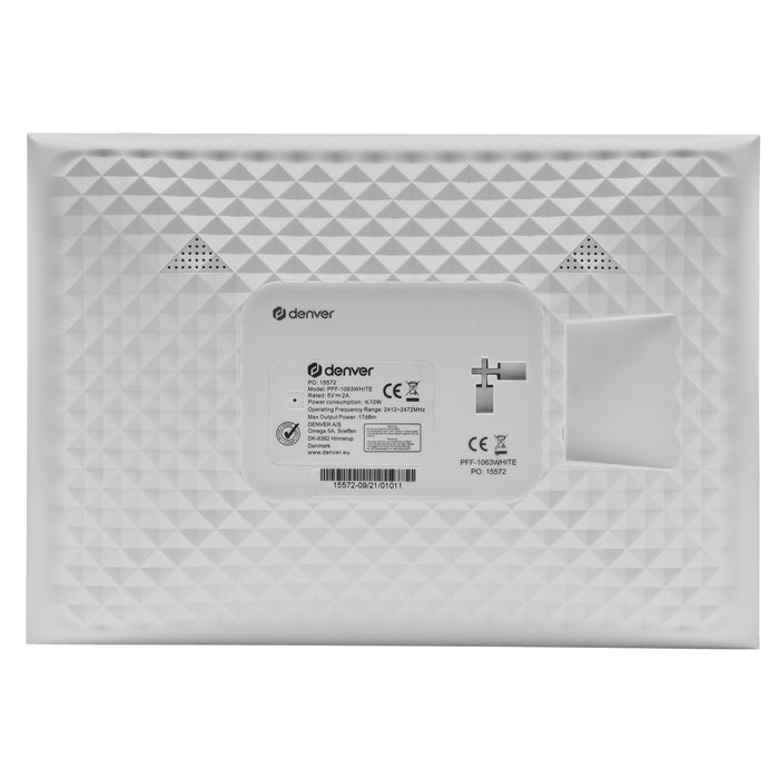 EAN 5706751060601 - Denver PFF-1063WHITE marco fotográfico digital Blanco 25,6 cm (10.1") Pantalla táctil Wifi imagen 5