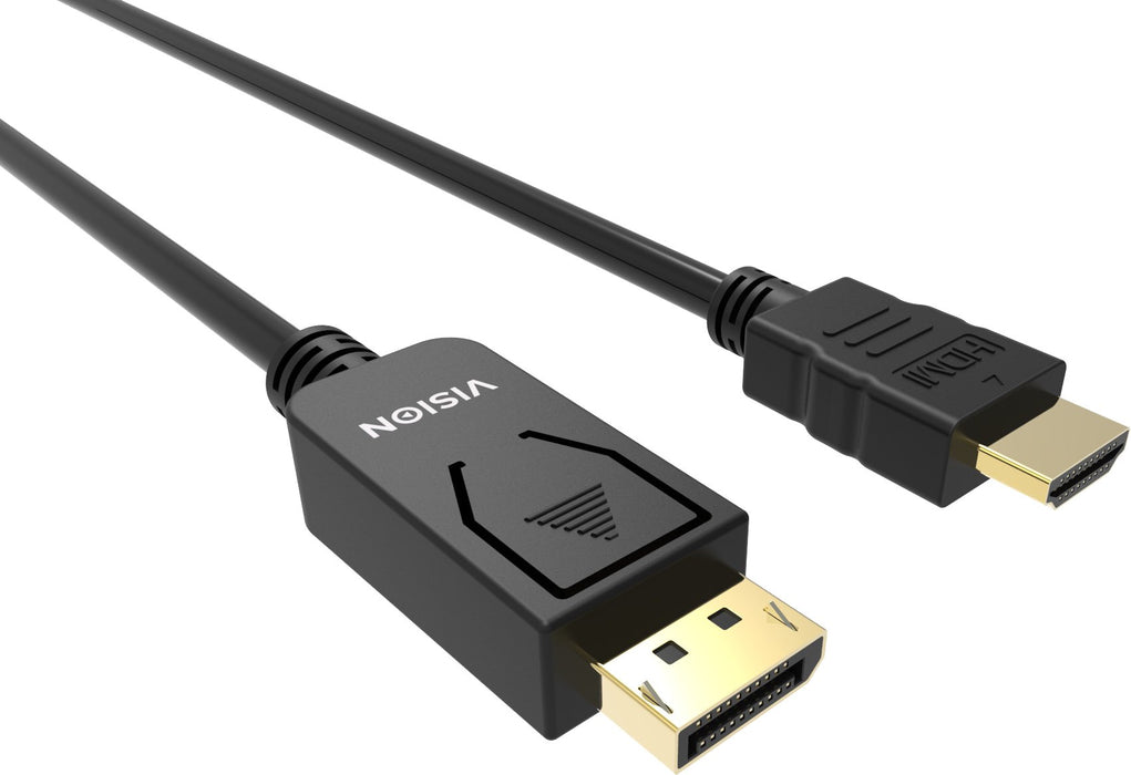 EAN 4911607000002 - Vision TC 1MDPHDMI/BL adaptador de cable de vídeo 1 m DisplayPort HDMI tipo A (Estándar) Negro imagen 4