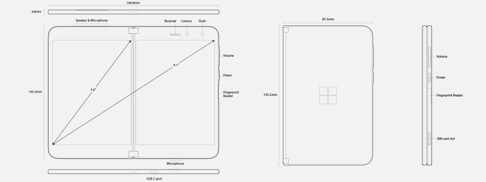 EAN 889842625073 - Microsoft Surface Duo 14,2 cm (5.6") SIM doble Android 10 4G USB Tipo C 6 GB 128 GB 3577 mAh Blanco imagen 7