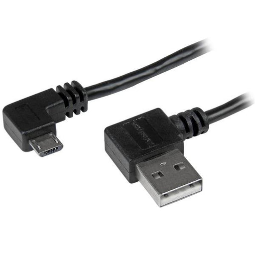 EAN 0065030862424 - StarTech.com USB2AUB2RA2M cable USB USB 2.0 USB A Micro-USB B Negro imagen 1