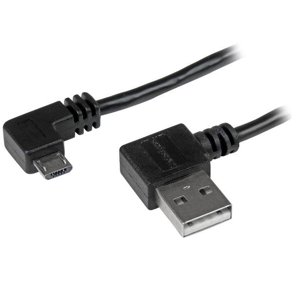 EAN 0065030862431 - StarTech.com USB2AUB2RA1M cable USB USB 2.0 USB A Micro-USB B Negro imagen 1