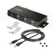 EAN 0065030898195 - StarTech.com 5G7AINDRM-USB-A-HUB hub de interfaz USB 3.2 Gen 1 (3.1 Gen 1) Type-B 5000 Mbit/s Negro imagen 11