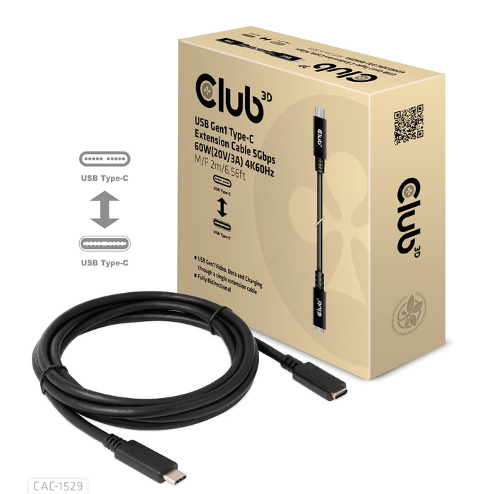 EAN 8719214472153 - CLUB3D CAC-1529 cable USB USB 3.2 Gen 1 (3.1 Gen 1) 2 m USB C Negro imagen 2