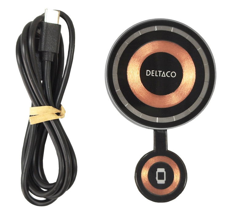 EAN 7333048065025 - Deltaco QI-1046 cargador de dispositivo móvil Auriculares, Smartphone, Reloj inteligente Negro USB Cargad imagen 5