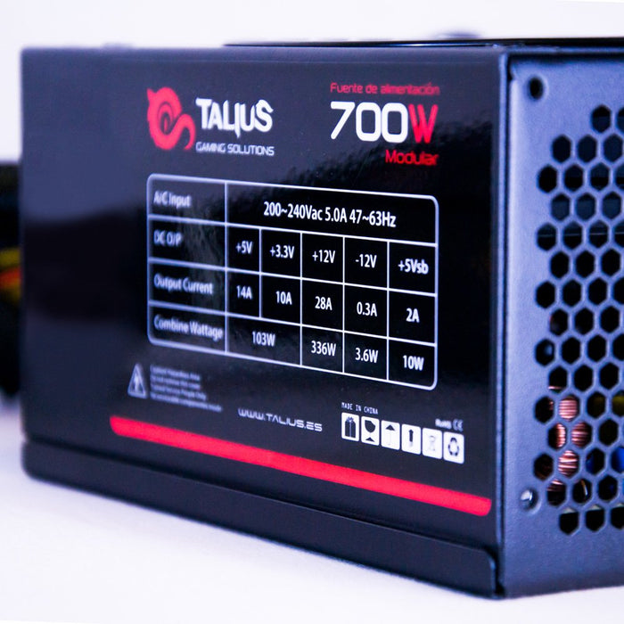EAN 8436550232394 - TALIUS TAL-PSU700WMOD unidad de fuente de alimentación 20+4 pin ATX ATX Negro, Rojo imagen 8