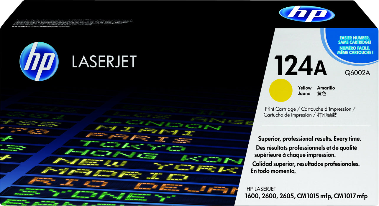EAN 0193808127076 - HP 124A Yellow Original LaserJet Toner Cartridge cartucho de tóner 1 pieza(s) imagen 1