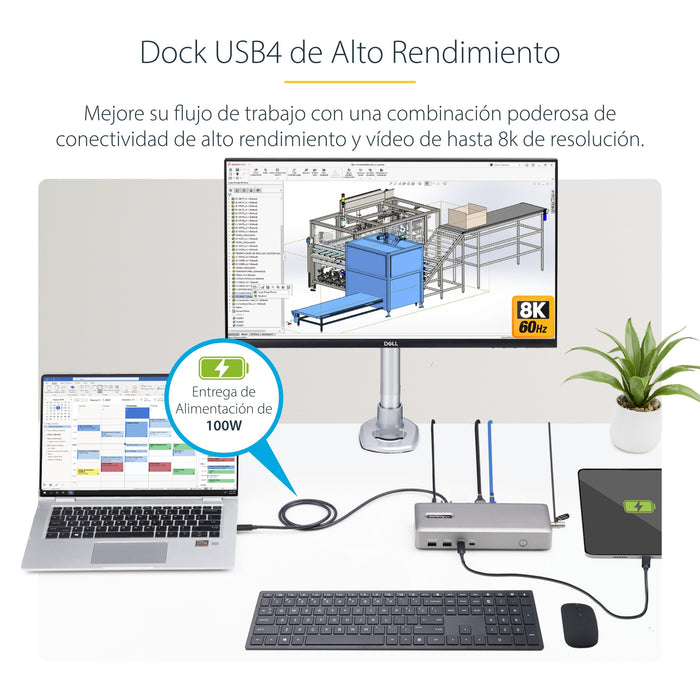 EAN 0065030902878 - StarTech.com 155UE-USB4-DOCK base para portátil y replicador de puertos Alámbrico Plata imagen 11