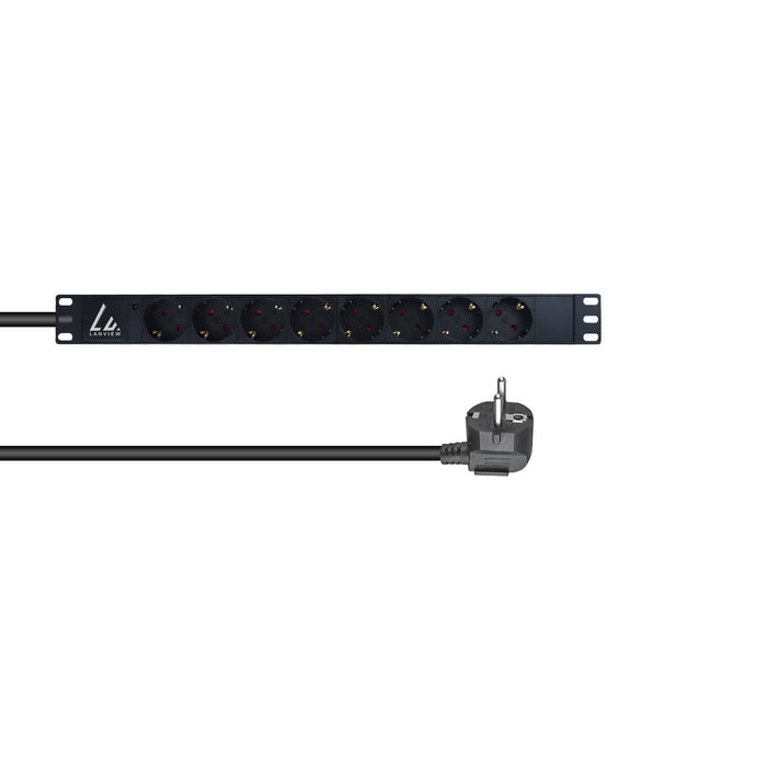 EAN 5715063052983 - Lanview LVR-3MSCH-LIC-SCH8 unidad de distribución de energía (PDU) 8 salidas AC 1U Negro imagen 1