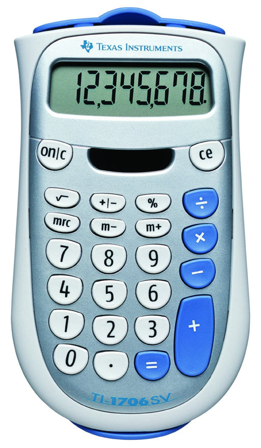 EAN 3243480010078 - Texas Instruments TI-1706 SV calculadora Escritorio Calculadora básica Plata, Blanco imagen 1