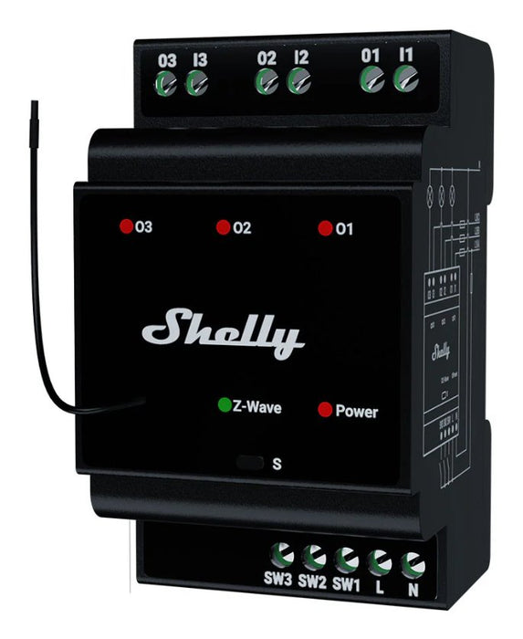 EAN 3800235269336 - Shelly Wave PRO 3 alimentación del relé Negro imagen 2