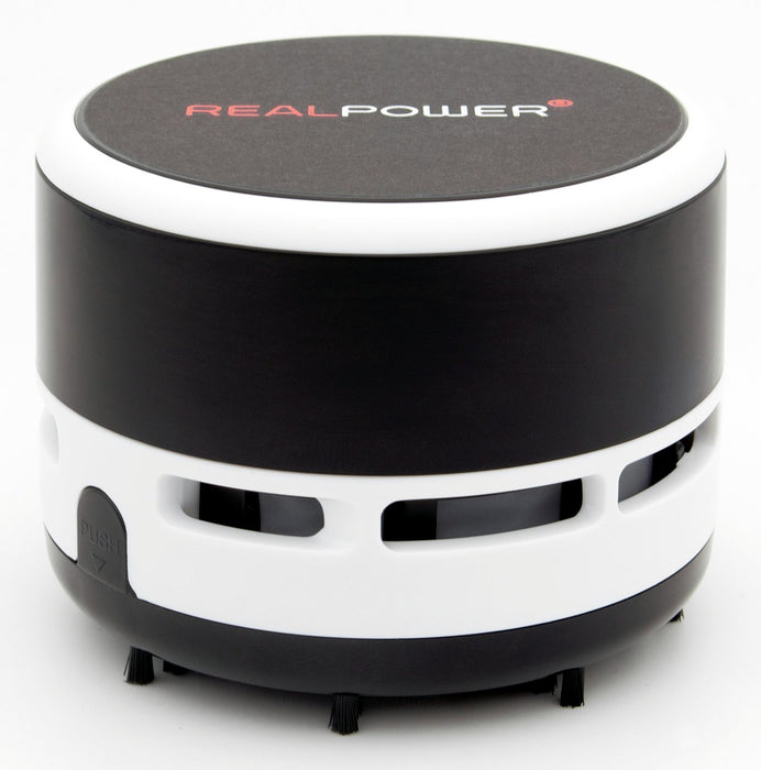 EAN 4040895012586 - RealPower Mini Hoover-1 aspiradora de mano Negro, Blanco Sin bolsa imagen 1