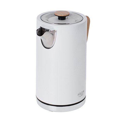 EAN 5903887808668 - Adler AD 1347W tetera eléctrica 1,5 L 2200 W Blanco, Madera imagen 3