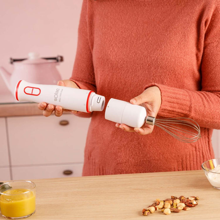 EAN 8433766160602 - Solac BA5614 Batidora de inmersión 1000 W Rojo, Transparente, Blanco imagen 9