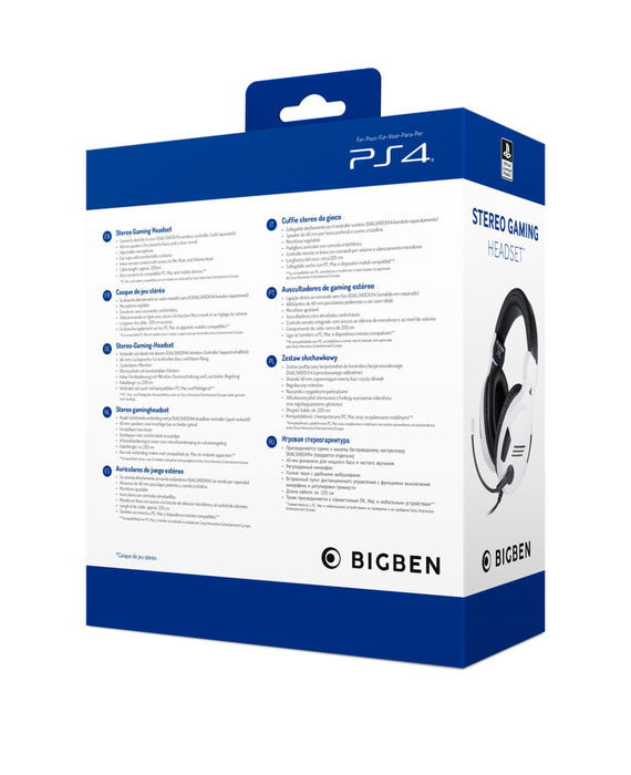 EAN 3499550381436 - BIG BEN PS4OFHEADSETV3WHITE auricular y casco Auriculares Alámbrico Diadema Juego Negro, Blanco imagen 9