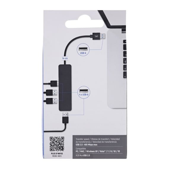 EAN 3303170114858 - T'nB HUBUSBFIRST base para portátil y replicador de puertos Alámbrico USB 2.0 Negro imagen 6