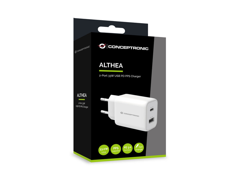 EAN 4015867227527 - Conceptronic ALTHEA11W cargador de dispositivo móvil Universal Blanco Corriente alterna Carga rápida Inte imagen 3