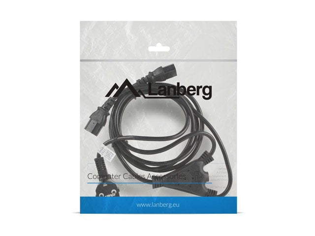 EAN 5901969409789 - Lanberg CA-C13C-13CC-0018-BK cable de transmisión Negro 2 m C13 acoplador CEE7/7 imagen 4