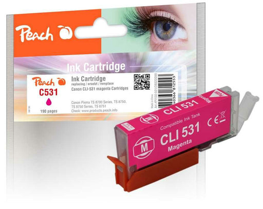 EAN 7640366812553 - Peach PI100-501 cartucho de tinta 1 pieza(s) Compatible Rendimiento estándar Magenta imagen 1