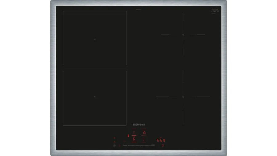 EAN 4242003935088 - Siemens iQ500 ED64RHSB1E hobs Negro, Acero inoxidable Integrado 60 cm Con placa de inducción 4 zona(s) imagen 1