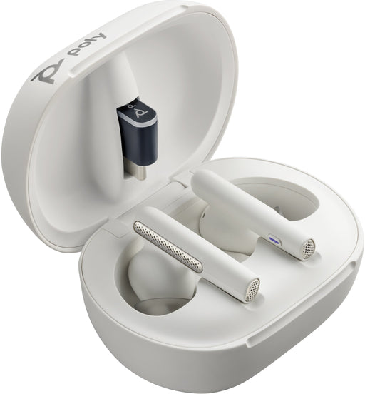 EAN 0197497838626 - Poly Voyager Free 60/60+ Microsoft Teams Certified White Earbuds (2 Pieces) imagen 1