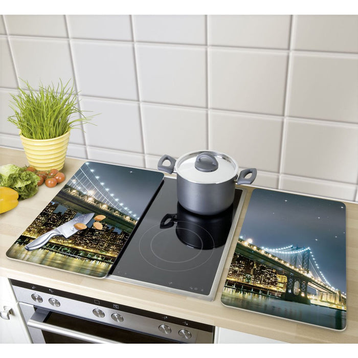 EAN 4008838252130 - WENKO Brooklyn tabla de cocina para cortar Rectangular Plástico, Vidrio templado, Elastómero termoplástic imagen 2