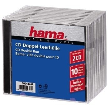 EAN 4007249447470 - Hama CD Double Jewel Case Standard, Pack 10 2 discos Transparente imagen 1