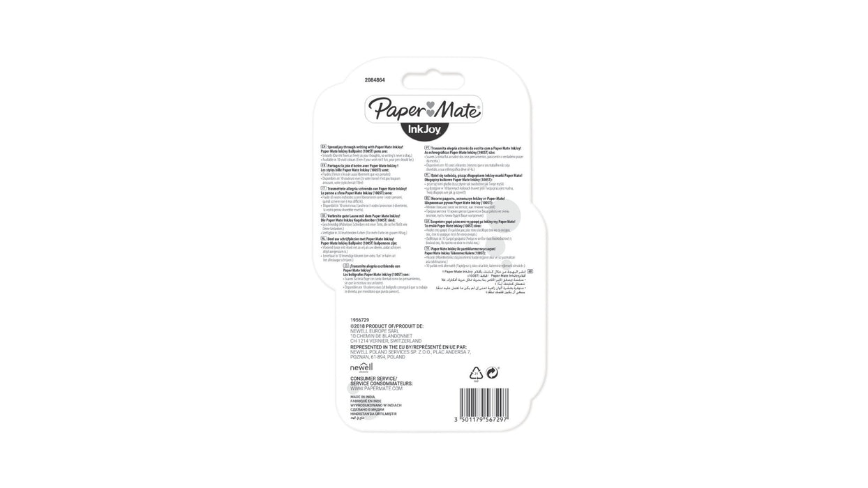 EAN 3501179567297 - Papermate InkJoy 100ST Negro Bolígrafo Fino 5 pieza(s) imagen 2