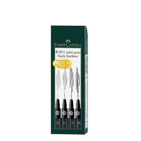 EAN 4005401671152 - Faber-Castell 167115 rotulador de punta fina Multi Negro 4 pieza(s) imagen 2