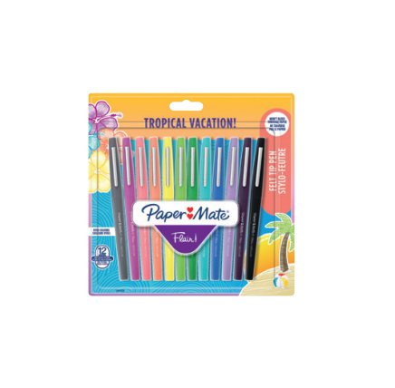 EAN 3501179510293 - Papermate 1951029 rotulador Fino/Medio Negro, Azul, Marrón, Verde, Azul claro, Verde claro, Naranja, Rosa imagen 1