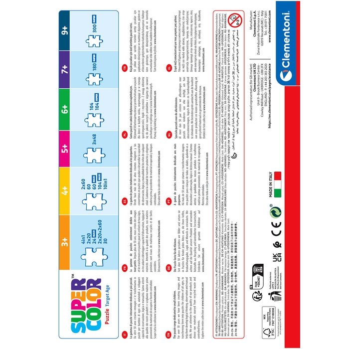 EAN 8005125217342 - Clementoni Supercolor 21734 puzzle Puzzle rompecabezas 300 pieza(s) Dibujos imagen 3