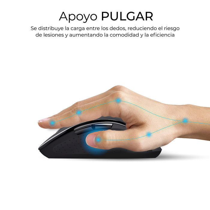 EAN 8436586743444 - SUBBLIM SUBKBC-DCOPW2 teclado Ratón incluido Hogar / Oficina RF Wireless + Bluetooth QWERTY Español Negro imagen 9