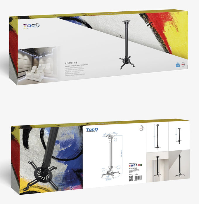 EAN 8433281005686 - TooQ PJ3030TN-B montaje para projector Negro imagen 6