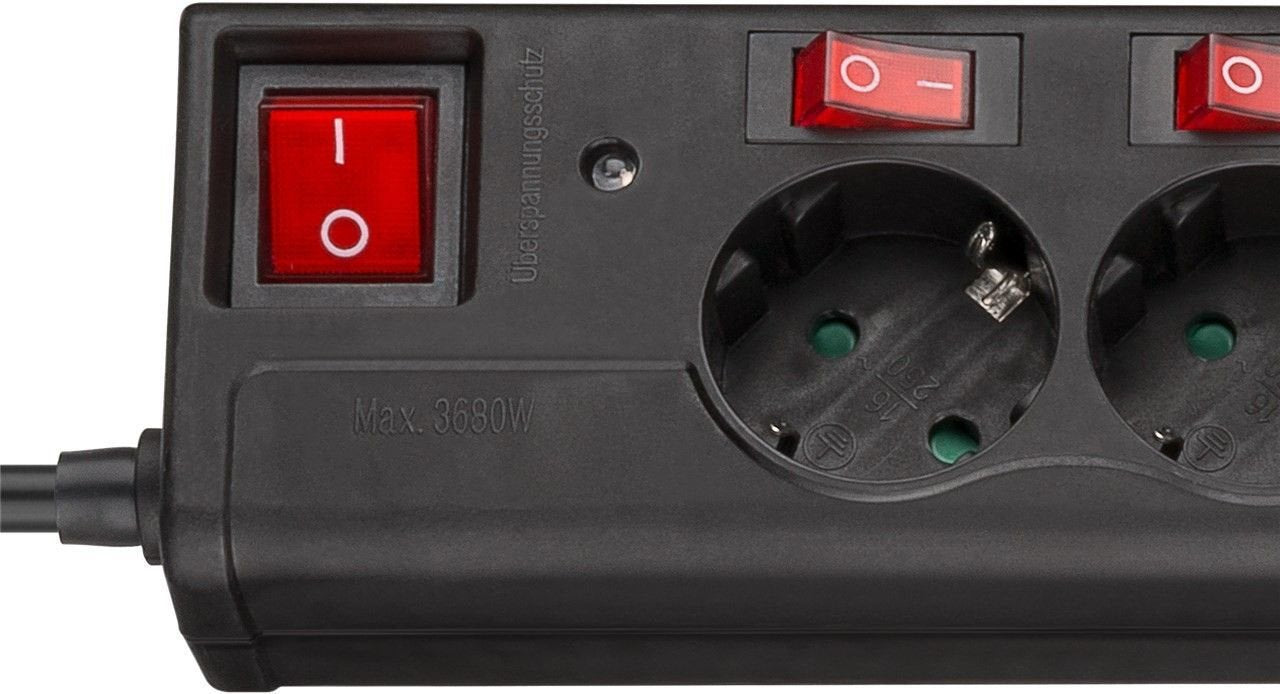 EAN 4040849725678 - Goobay 72567 limitador de tensión Negro 6 salidas AC 230 V 1,5 m imagen 2