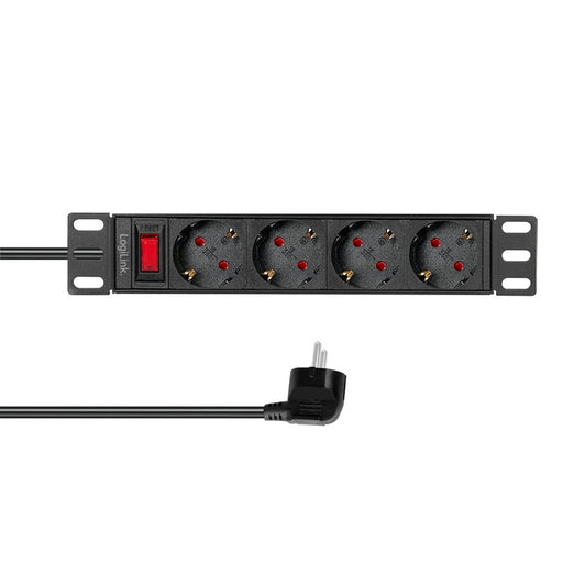 EAN 4052792046601 - LogiLink PDU4B01 unidad de distribución de energía (PDU) 4 salidas AC 1U Negro imagen 1