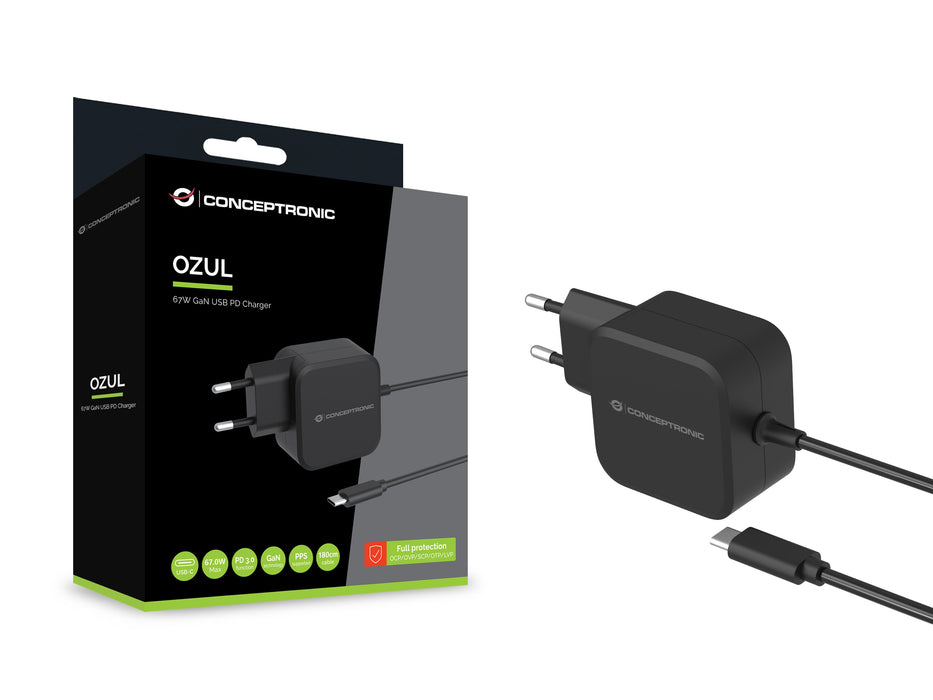 EAN 4015867235591 - Conceptronic OZUL04BE cargador de dispositivo móvil Universal Negro Corriente alterna Interior imagen 4