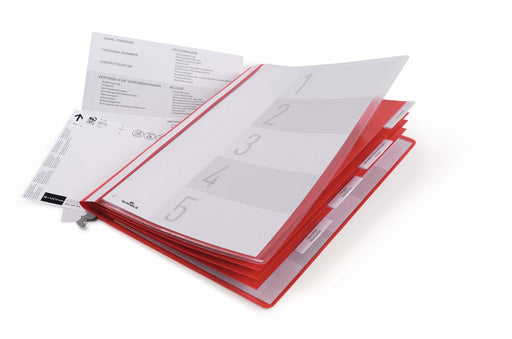 EAN 4005546733395 - Durable 255503 lengüeta de índice Carpeta convencional Plástico Rojo, Transparente imagen 1