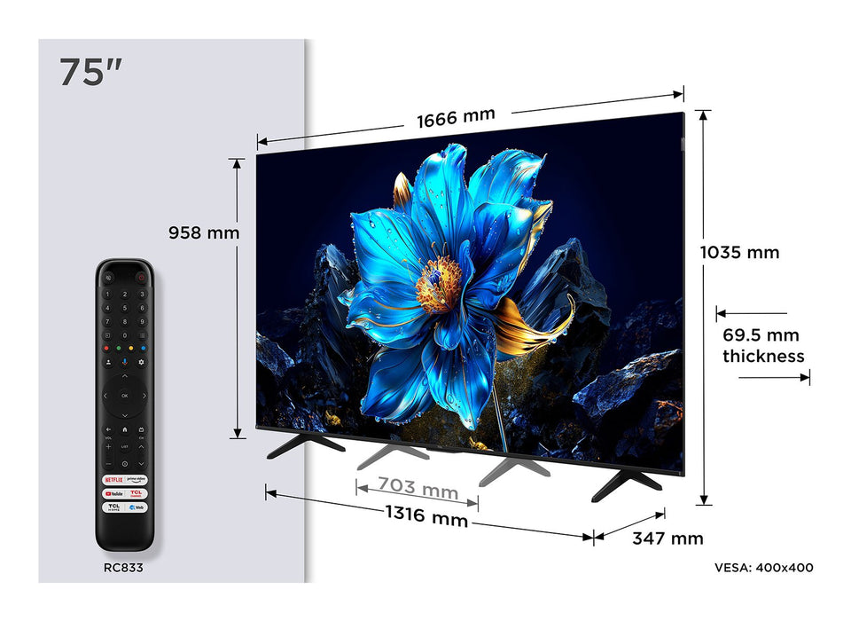 EAN 5901292525910 - TCL P7K 75P7K Televisor 190,5 cm (75") 4K Ultra HD Smart TV Wifi Metálico 450 cd / m² imagen 2