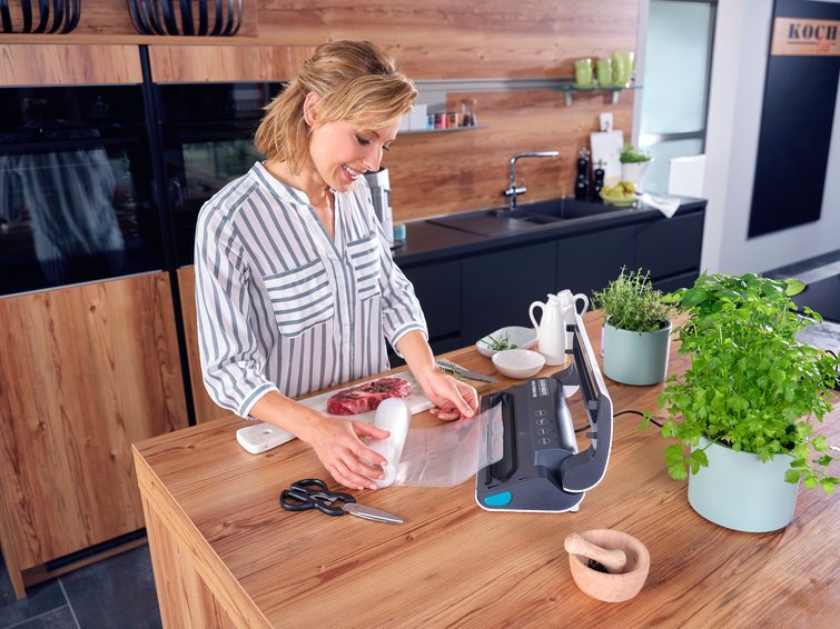 EAN 4006501032355 - Leifheit Vacu Power 300 sellador al vacío 750 mbar Negro, Turquesa, Blanco imagen 10